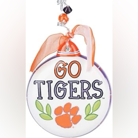 Glory Haus CLEMSON TIGERS HandPainted Double Sided Christmas Ornament~New In Box - Picture 2 of 9